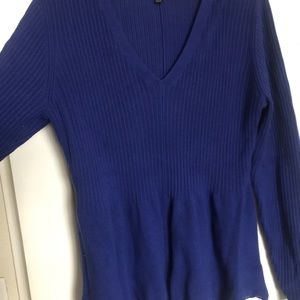 Long sleeve royal blue top